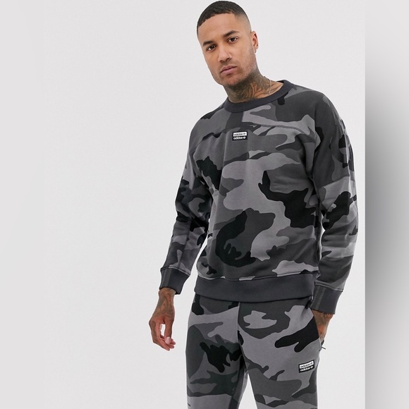 Mens adidas camo sweater - Picture 1 of 5